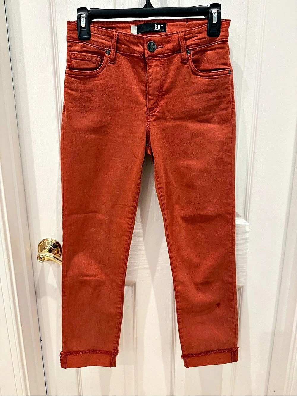 KUT from the Kloth Skinny Jeans in Burnt Orange Like New